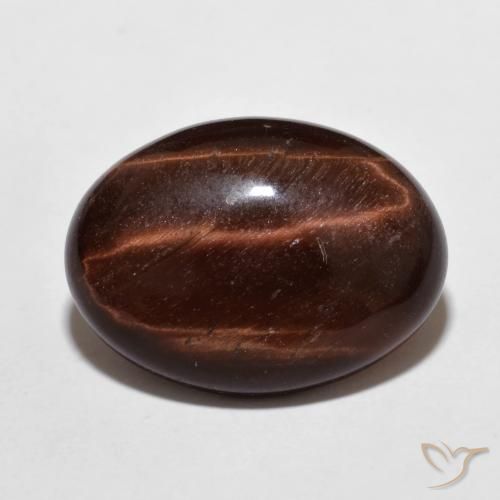 9.08ct Natural Marrom avermelhado Olho de Tigre, oval, Opaco