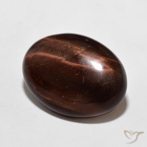 Olho de Tigre Marrom avermelhado Natural 9.08ct, oval, Opaco