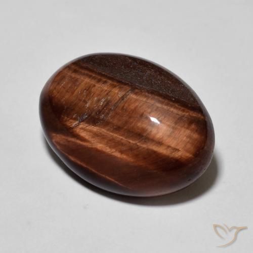 Olho de Tigre Gingerbread Marrom Natural 9.88ct, oval, Opaco