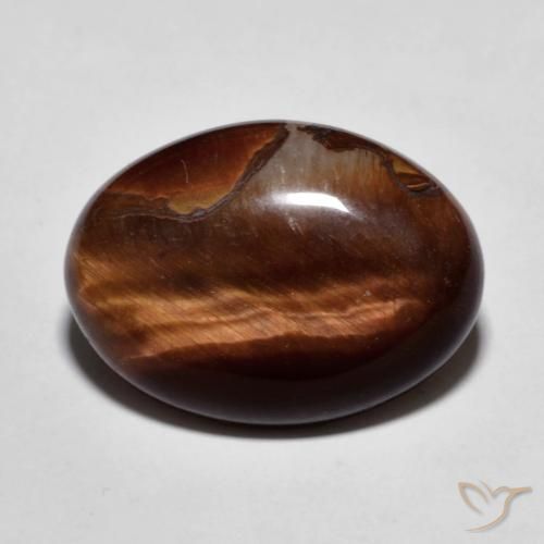 9.63ct Natural Marrom Quente Olho de Tigre, oval, Opaco