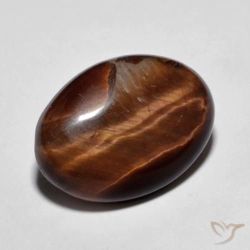 Olho de Tigre Marrom Quente Natural 9.63ct, oval, Opaco