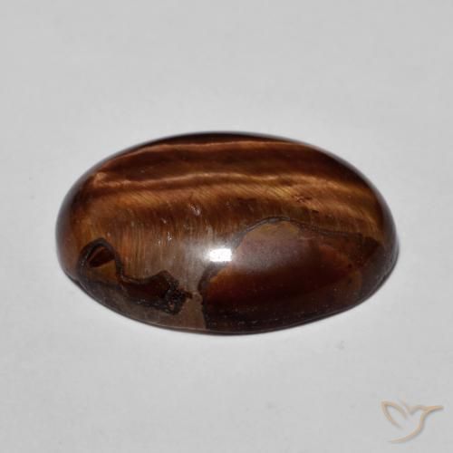 Olho de Tigre Marrom Quente Natural 9.63ct, oval, Opaco
