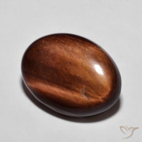 Olho de Tigre Medium Dark-Brown Natural 10.42ct, oval, Opaco