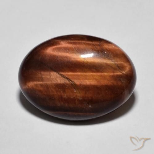 9.67ct Natural Gingerbread Marrom Olho de Tigre, oval, Opaco
