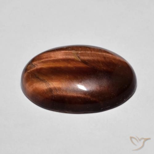 Olho de Tigre Gingerbread Marrom Natural 9.67ct, oval, Opaco