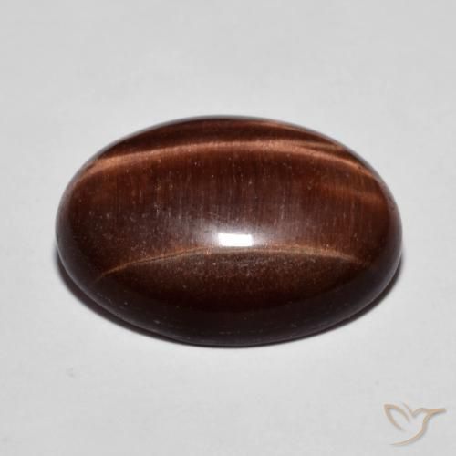 Olho de Tigre Gingerbread Marrom Natural 9.58ct, oval, Opaco