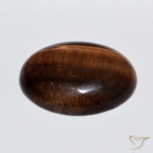 Olho de Tigre Castanho Canela Profundo Natural 8.89ct, oval, Opaco