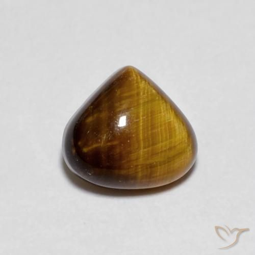 0.74ct Natural Marrom Quente Olho de Tigre, Formato de pêra, Opaco