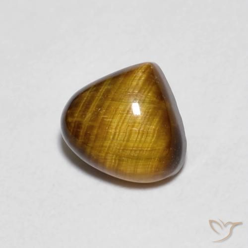 Olho de Tigre Marrom Quente Natural 0.74ct, Formato de pêra, Opaco