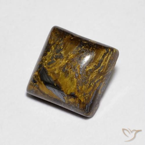 Olho de Tigre Medium Light-Brown Natural 1.46ct, Quadrado, Opaco