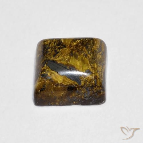 Olho de Tigre Medium Light-Brown Natural 1.46ct, Quadrado, Opaco
