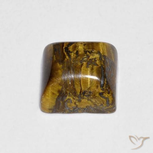 Olho de Tigre Medium Light-Brown Natural 1.36ct, Quadrado, Opaco