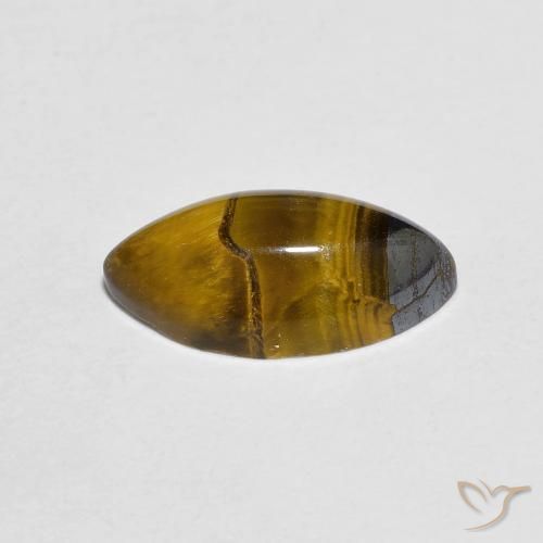 Olho de Tigre Marrom Quente Natural 1.96ct, Marquesa, Opaco