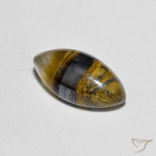 Olho de Tigre Medium Light-Brown Natural 2.29ct, Marquesa, Opaco