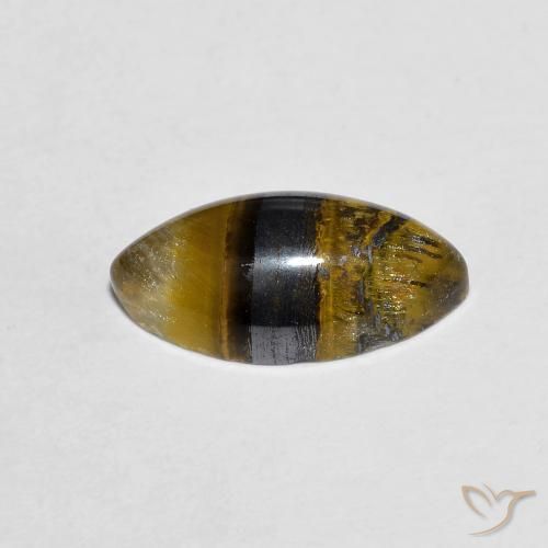 Olho de Tigre Medium Light-Brown Natural 2.29ct, Marquesa, Opaco