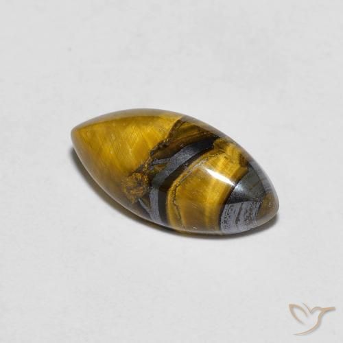 2.04ct Natural Marrom dourado Olho de Tigre, Marquesa, Opaco