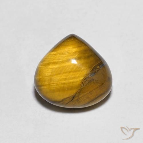 1.89ct Natural Marrom-amarelado Olho de Tigre, Formato de pêra, Opaco