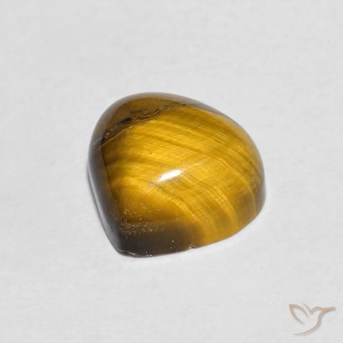 Olho de Tigre Marrom-amarelado Natural 1.89ct, Formato de pêra, Opaco