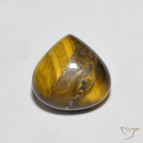 2.00ct Natural Marrom dourado Olho de Tigre, Formato de pêra, Opaco