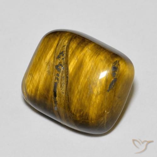 Olho de Tigre Marrom dourado Natural 8.96ct, Almofada, Opaco