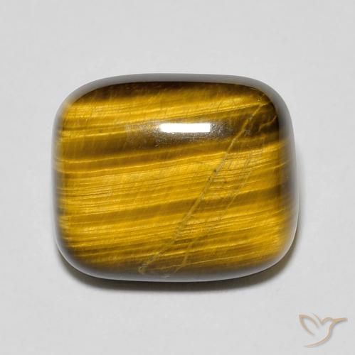 8.41ct Natural Castanho médio Olho de Tigre, Almofada, Opaco