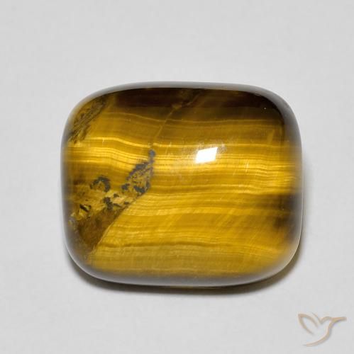 8.86ct Natural Marrom dourado Olho de Tigre, Almofada, Opaco