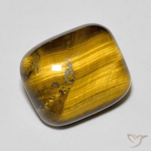 Olho de Tigre Marrom dourado Natural 8.86ct, Almofada, Opaco