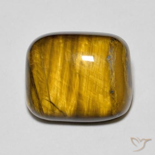 8.50ct Natural Marrom dourado Olho de Tigre, Almofada, Opaco