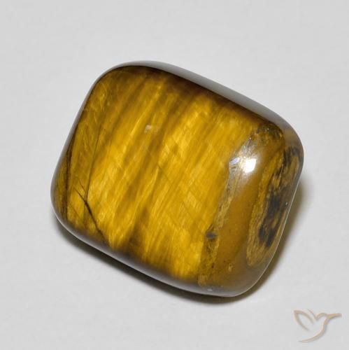 Olho de Tigre Marrom dourado Natural 8.50ct, Almofada, Opaco