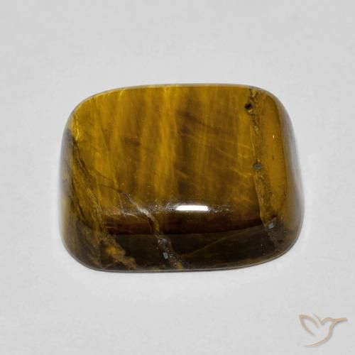 Olho de Tigre Marrom dourado Natural 8.50ct, Almofada, Opaco