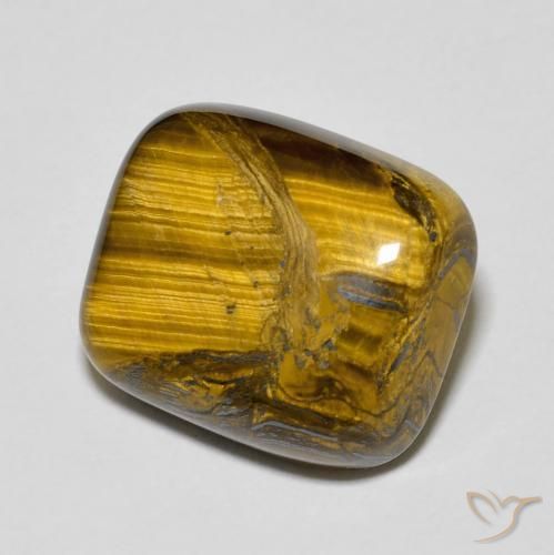 Olho de Tigre Marrom-amarelado Natural 9.33ct, Almofada, Opaco