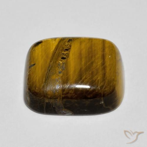 Olho de Tigre Marrom Quente Natural 9.01ct, Almofada, Opaco