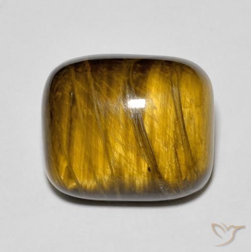 8.99ct Natural Castanho médio Olho de Tigre, Almofada, Opaco