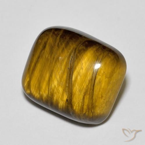 Olho de Tigre Castanho médio Natural 8.99ct, Almofada, Opaco