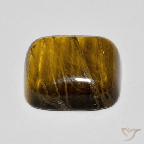 Olho de Tigre Castanho médio Natural 8.99ct, Almofada, Opaco