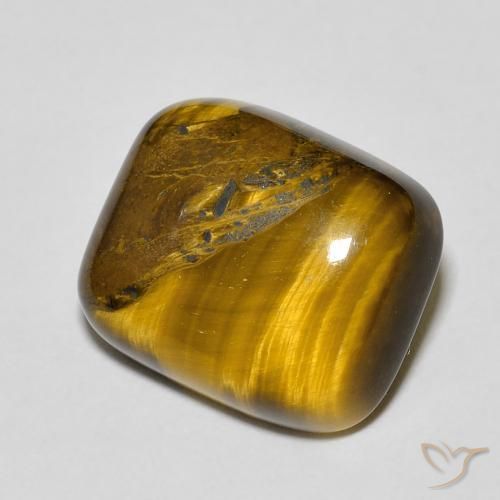 9.28ct Natural Marrom claro Olho de Tigre, Almofada, Opaco