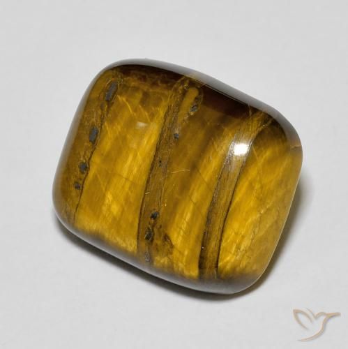 Olho de Tigre Medium Light-Brown Natural 9.15ct, Almofada, Opaco