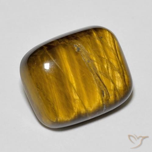8.72ct Natural Marrom dourado Olho de Tigre, Almofada, Opaco