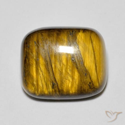 Olho de Tigre Marrom-amarelado Natural 8.85ct, Almofada, Opaco