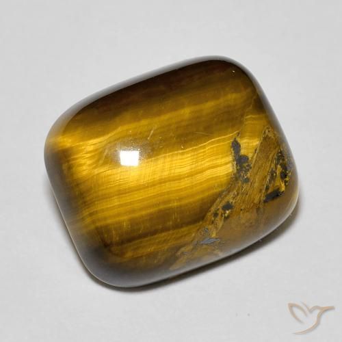 Olho de Tigre Marrom dourado Natural 8.49ct, Almofada, Opaco