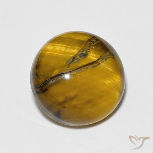 Olho de Tigre Medium Light-Brown Natural 6.75ct, Redondo, Opaco