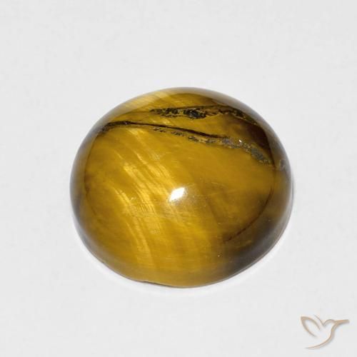 Olho de Tigre Medium Light-Brown Natural 6.75ct, Redondo, Opaco