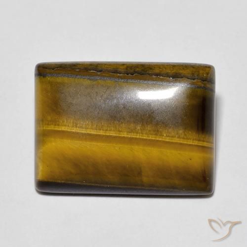 11.70ct Natural Castanho médio Olho de Tigre, baguete, Opaco