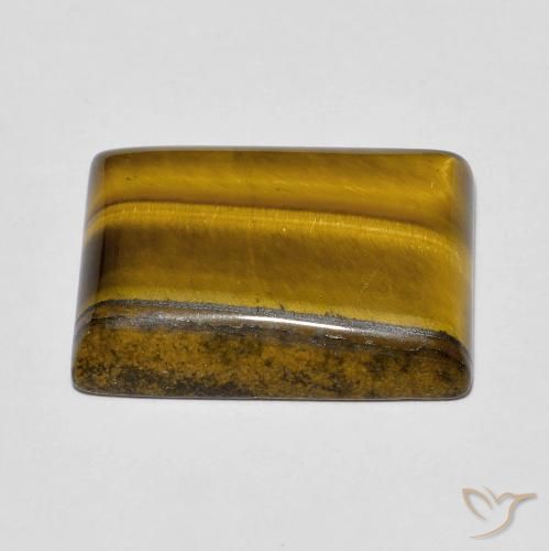Olho de Tigre Castanho médio Natural 11.70ct, baguete, Opaco