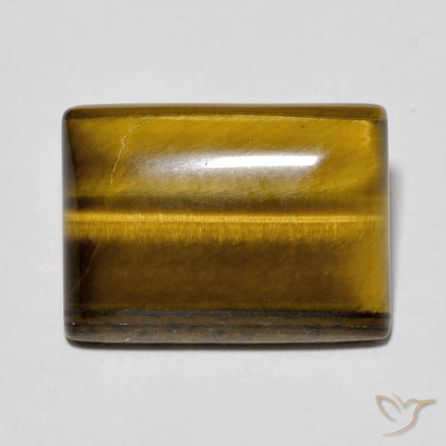 11.75ct Natural Castanho médio Olho de Tigre, baguete, Opaco
