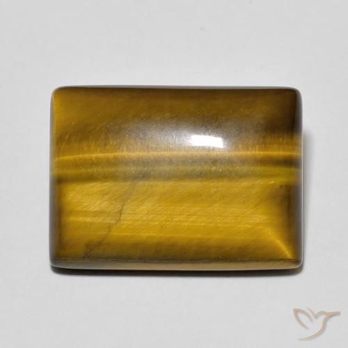 12.54ct Natural Marrom dourado Olho de Tigre, baguete, Opaco