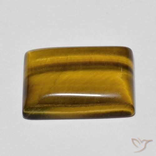 Olho de Tigre Marrom dourado Natural 12.54ct, baguete, Opaco
