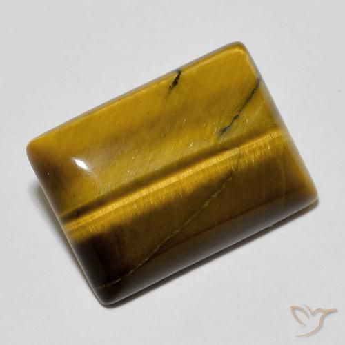 Olho de Tigre Marrom Quente Natural 11.56ct, baguete, Opaco