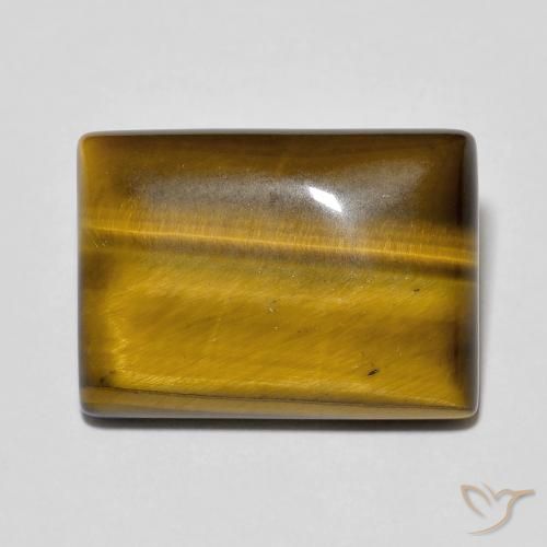 12.85ct Natural Castanho médio Olho de Tigre, baguete, Opaco