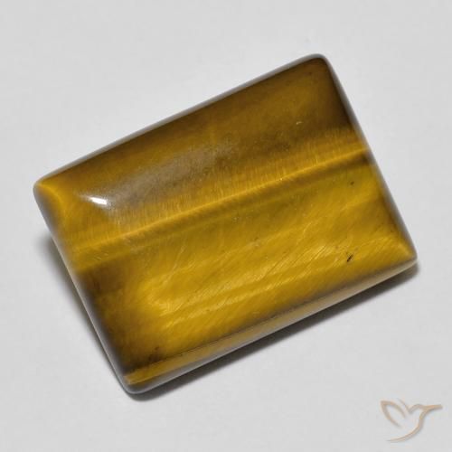 Olho de Tigre Castanho médio Natural 12.85ct, baguete, Opaco